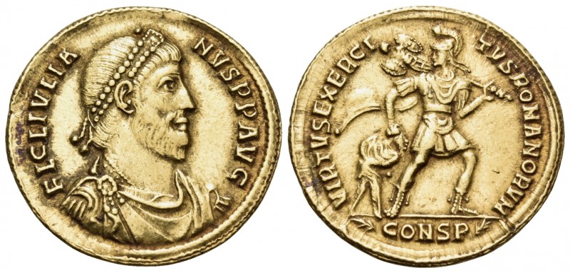 Julian II, 360-363. Solidus (Gold, 21 mm, 4.41 g, 12 h), Constantinople. FL CL I...