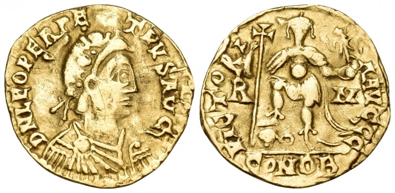 Ricimer, Patrician and Master of Soldiers, 457-472. Solidus (Gold, 21 mm, 4.11 g...