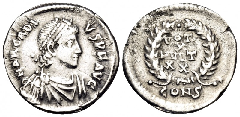 Arcadius, 383-408. Siliqua (Silver, 18 mm, 1.65 g, 1 h), Constantinople, 392-395...