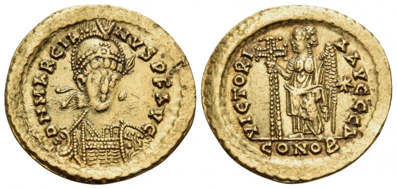 Marcian, 450-457. Solidus (Gold, 21 mm, 4.45 g, 6 h), Constantinople, Δ = 4th of...