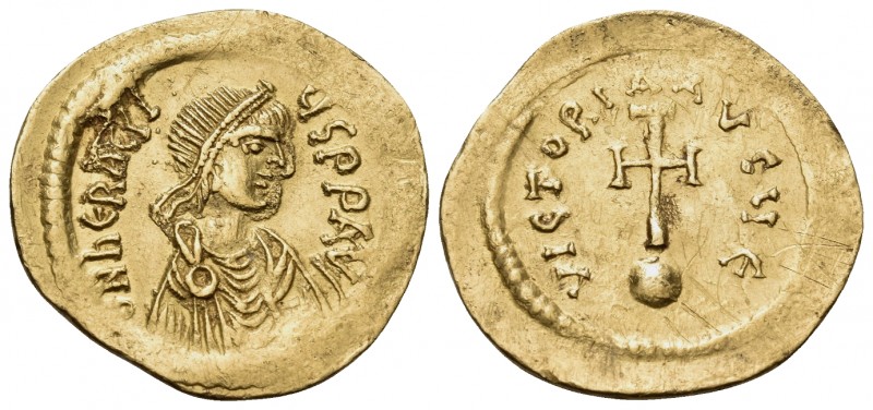 Heraclius, 610-641. Semissis (Gold, 18 mm, 2.22 g, 7 h), Constantinople, 610-613...