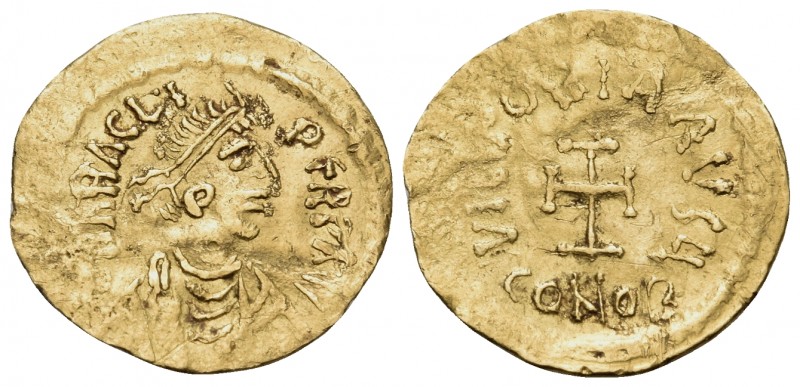 Heraclius, 610-641. Tremissis (Gold, 16.5 mm, 1.50 g, 6 h), Constantinople, 610-...