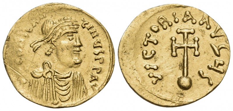 Constans II, 641-668. Semissis (Gold, 17 mm, 2.19 g, 6 h), Constantinople, 641-6...