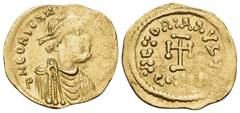 Constans II, 641-668. Tremissis (Gold, 17 mm, 1.42 g, 6 h), Constantinople. d N ...