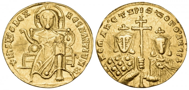 Romanus I with Christopher, 924-931. Solidus (Gold, 20 mm, 4.30 g, 6 h), Constan...