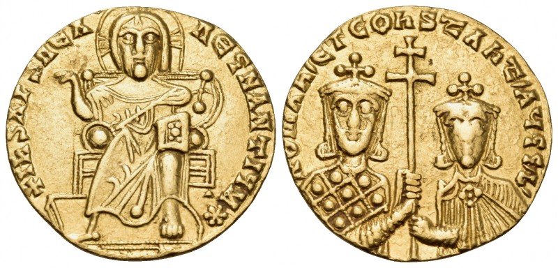 Constantine VII Porphyrogenitus, with Romanus I, 913-959. Solidus (Gold, 20 mm, ...