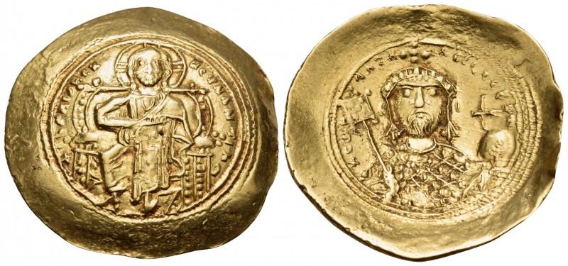 Constantine IX Monomachus, 1042-1055. Histamenon (Gold, 27.5 mm, 4.38 g, 5 h), C...