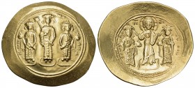 Romanus IV Diogenes, with Eudocia, Michael VII, Constantius, and Andronicus, 1068-1071. Histamenon (Gold, 26.5 mm, 4.41 g, 6 h), Constantinople. KΩN M...