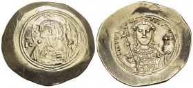 Michael VII Ducas, 1071-1078. Histamenon nomisma (Gold, 30 mm, 4.38 g, 6 h), Constantinople. IC - XC Bust of Christ Pantokrator facing, raising right ...