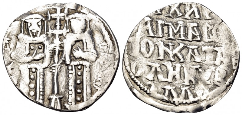 Andronicus II Palaeologus, with Michael IX, 1282-1328. Basilikon (Silver, 23 mm,...