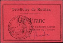 ALBANIA

ALBANIA. Territoire De Koritza. 1 Franc, 1920. P-S154. About Uncirculated.

Estimate: $150.00- $200.00