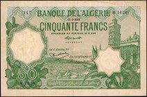 ALGERIA

ALGERIA. Banque de L'Alegerie. 50 Francs, 1937. P-80a. Very Fine.

Estimate: $100.00- $150.00