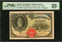 ANGOLA

ANGOLA. Banco Nacional Ultramarino. 2500 Reis, 1909. P-29. PMG Very Fine 25.

Printed by BWC. Seal Type 1. PMG has graded just five exampl...