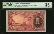 ANGOLA

ANGOLA. Banco De Angola. 20 Angolares, 1944. P-79. PMG Choice Very Fine 35.

Estimate: $200.00- $300.00