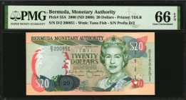 BERMUDA

BERMUDA. Lot of (3) Bermuda Monetary Authority. 20, 50 & 100 Dollars, 2000-07. P-53a, 54b & 55a. PMG Gem Uncirculated 66 EPQ.

Estimate: ...