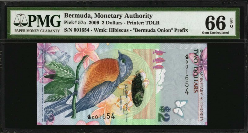 BERMUDA

BERMUDA. Lot of (6) Bermuda Monetary Authority. 2 to 100 Dollars, 200...