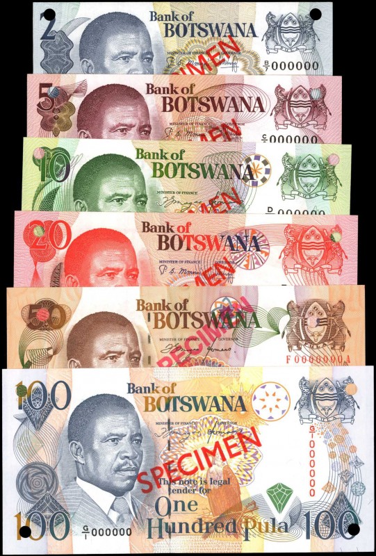 BOTSWANA

BOTSWANA. Lot of (6) Bank of Botswana. 2, 5, 10, 20, 50 & 100 Pula, ...