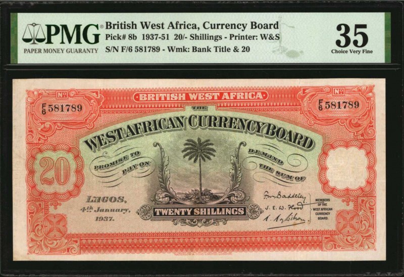 BRITISH WEST AFRICA

BRITISH WEST AFRICA. West African Currency Board. 20 Shil...