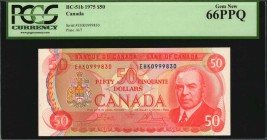 CANADA

CANADA. Banque du Canada. 50 Dollars, 1975. BC-51b. PCGS Currency Gem New 66 PPQ.

Estimate: $125.00- $225.00