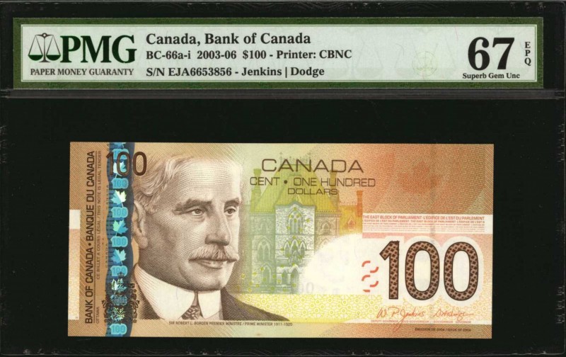 CANADA

CANADA. Bank of Canada. 100 Dollars, 2003-06. BC-66a-i. PMG Superb Gem...