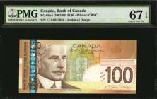 CANADA

CANADA. Bank of Canada. 100 Dollars, 2003-06. BC-66a-i. PMG Superb Gem Uncirculated 67 EPQ.

Estimate: $75.00- $125.00