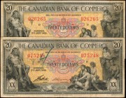 CANADA

CANADA. Lot of (2) The Canadian Bank of Commerce. 20 Dollars, 1935. CH #75-18-10. Very Fine.

Estimate: $150.00- $300.00