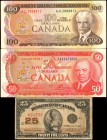 CANADA

CANADA. Lot of (3) Mixed Banks. Mixed Denominations, 1923-75. P-11, 90a & 91b. Fine & Very Fine.

Included in this lot are P-11 25 Cents, ...