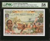 CENTRAL AFRICAN REPUBLIC

CENTRAL AFRICAN REPUBLIC. Banque Des Etats De L'Afrique Centrale. 5000 Francs, 1980. P-11. PMG Choice About Uncirculated 5...