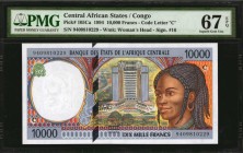CENTRAL AFRICAN REPUBLIC

CENTRAL AFRICAN STATES. Lot of (2) Banque Des Etats De L'Afrique Centrale. 10,000 Francs, 1994 & 2000. P-105Ca & 405Lf. PM...