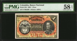COLOMBIA

COLOMBIA. Banco Nacional. 1 Peso, 1895. P-234. PMG Choice About Uncirculated 58 EPQ.

Estimate: $100.00- $150.00