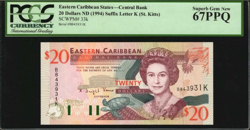 EAST CARIBBEAN STATES

EAST CARIBBEAN STATES. Central Bank. 20 Dollars, ND (19...