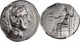 Alexander III (the Great), 336-323 B.C

MACEDON. Kingdom of Macedon. Alexander III (the Great), 336-323 B.C. AR Tetradrachm (16.49 gms), Babylon Min...