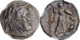Ptolemy I Soter, 323-283 B.C

PTOLEMAIC EGYPT. Ptolemy I Soter, 323-283 B.C. AR Tetradrachm (14.68 gms), Alexandreia Mint, ca. 311/0-305 B.C. NGC EF...