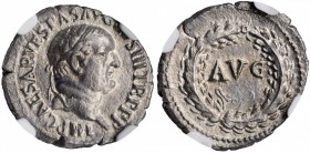 Vespasian, A.D. 69-79

VESPASIAN, A.D. 69-79. AR Denarius (2.41 gms), Ephesus Mint, A.D. 74. NGC AU, Strike: 5/5 Surface: 2/5.

RIC-851; RSC-39. O...