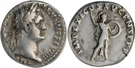 Domitian, A.D. 81-96

DOMITIAN, A.D. 81-96. AR Denarius, Rome Mint, A.D. 90. ANACS VF 35.

RIC-689; RSC-261. Obverse: Laureate head right; Reverse...