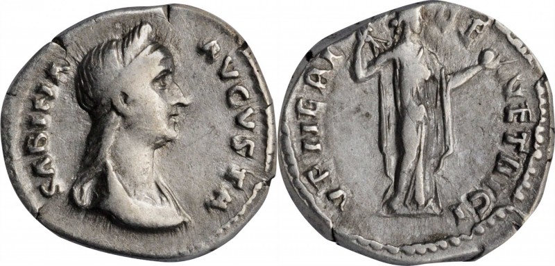 Sabina (Wife of Hadrian)

SABINA (WIFE OF HADRIAN). AR Denarius, Rome Mint, st...