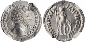 Marcus Aurelius, A.D. 161-180

MARCUS AURELIUS, A.D. 161-180. AR Denarius, Rome Mint, A.D. 164-165. NGC MS.

RIC-124; RSC-473. Obverse: Bare head ...