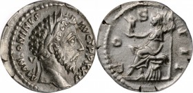 Marcus Aurelius, A.D. 161-180

MARCUS AURELIUS, A.D. 161-180. AR Denarius, Rome Mint, A.D. 171. ANACS EF 45.

RIC-233; RSC-133. Obverse: Laureate ...