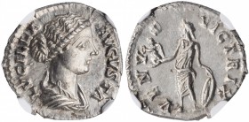 Lucilla, Augusta A.D. 164-182

LUCILLA (WIFE OF LUCIUS VERUS). AR Denarius, Rome Mint, struck ca. A.D. 164-169. NGC MS.

RIC-786 (Aurelius); RSC-8...