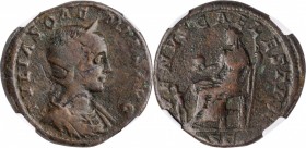 Elagabalus, A.D. 218-222

JULIA SOAEMIAS (MOTHER OF ELAGABALUS). AE Sestertius, Rome Mint, struck A.D. 218-220. NGC Ch F.

RIC-406 (Elagabalus). O...