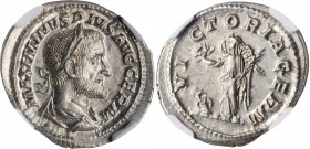 Maximinus I, A.D. 235-238

MAXIMINUS I, A.D. 235-238. AR Denarius, Rome Mint, A.D. 236-237. NGC MS.

RIC-23; RSC-107. Obverse: Laureate, draped, a...