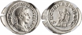 Gordian III, A.D. 238-244

GORDIAN III, A.D. 238-244. AR Denarius, Rome Mint, A.D. 240. NGC MS.

RIC-130; RSC-340. Obverse: Laureate, draped, and ...