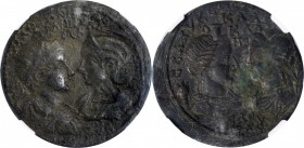 Gordian III, A.D. 238-244

GORDIAN III WITH TRANQUILLINA, A.D. 238-244. Cilicia, Seleucia ad Calycadnum. AE 36mm (23.48 gms), ca. A.D. 241-244. NGC ...