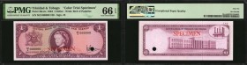 TRINIDAD & TOBAGO

TRINIDAD & TOBAGO. Central Bank of Trinidad and Tobago. 1 Dollar, 1964. P-26ccts. Color Trial Specimen. PMG Gem Uncirculated 66 E...