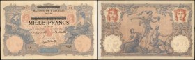 TUNISIA

TUNISIA. Banque de L'Alegerie. Mille Francs, ND(1942/43). P-31. Extremely Fine.

Seated woman/allegorical figures on face. This WW II typ...