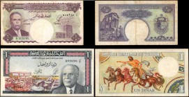 TUNISIA

TUNISIA. Lot of (2) Banque Centrale De Tunisie. 1/2 & 1 Dinar. P-57 & 63. Very Fine.

Staining and pinholes are noticed.

Estimate: $30...