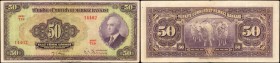 TURKEY

TURKEY. Turkiye Cumhuriyet Merkez Bankasi. 50 Lira, 1942. P-142a. Very Fine.

Vignette with long tie variety at right. Found in a Very Fin...