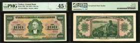 TURKEY

TURKEY. Central Bank. 100 Lira, 1947. P-149a. PMG Choice Extremely Fine 45 EPQ.

Printed by ABNC. An appealing mid-grade example of this 1...