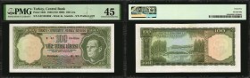 TURKEY

TURKEY. Central Bank. 100 Lira, 1930 (ND 1969). P-182b. PMG Choice Extremely Fine 45.

The last signature type for this denomination.

E...