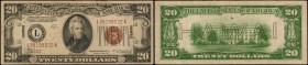 UNITED STATES

UNITED STATES. Hawaii Emergency Note. 20 Dollars, 1934A. P-41a. Very Fine.

President Andrew Jackson at center on face. Highest den...